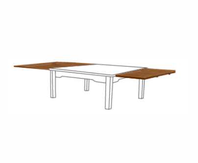 Verlängerung für alle "Teak" Tisch 0,45x0,90 m